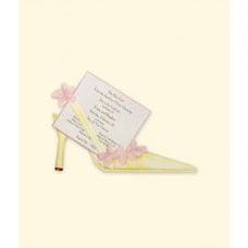 Pink Petal Shoe Place Card